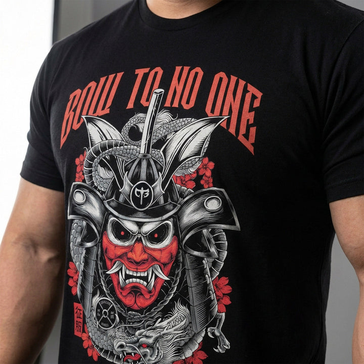 Bow to No One - Black Tee - Conquering Barbell