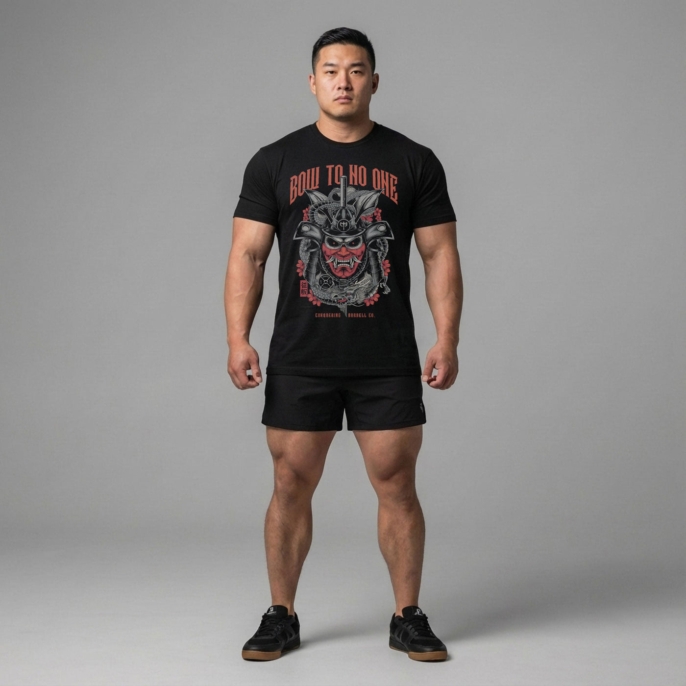 Bow to No One - Black Tee - Conquering Barbell