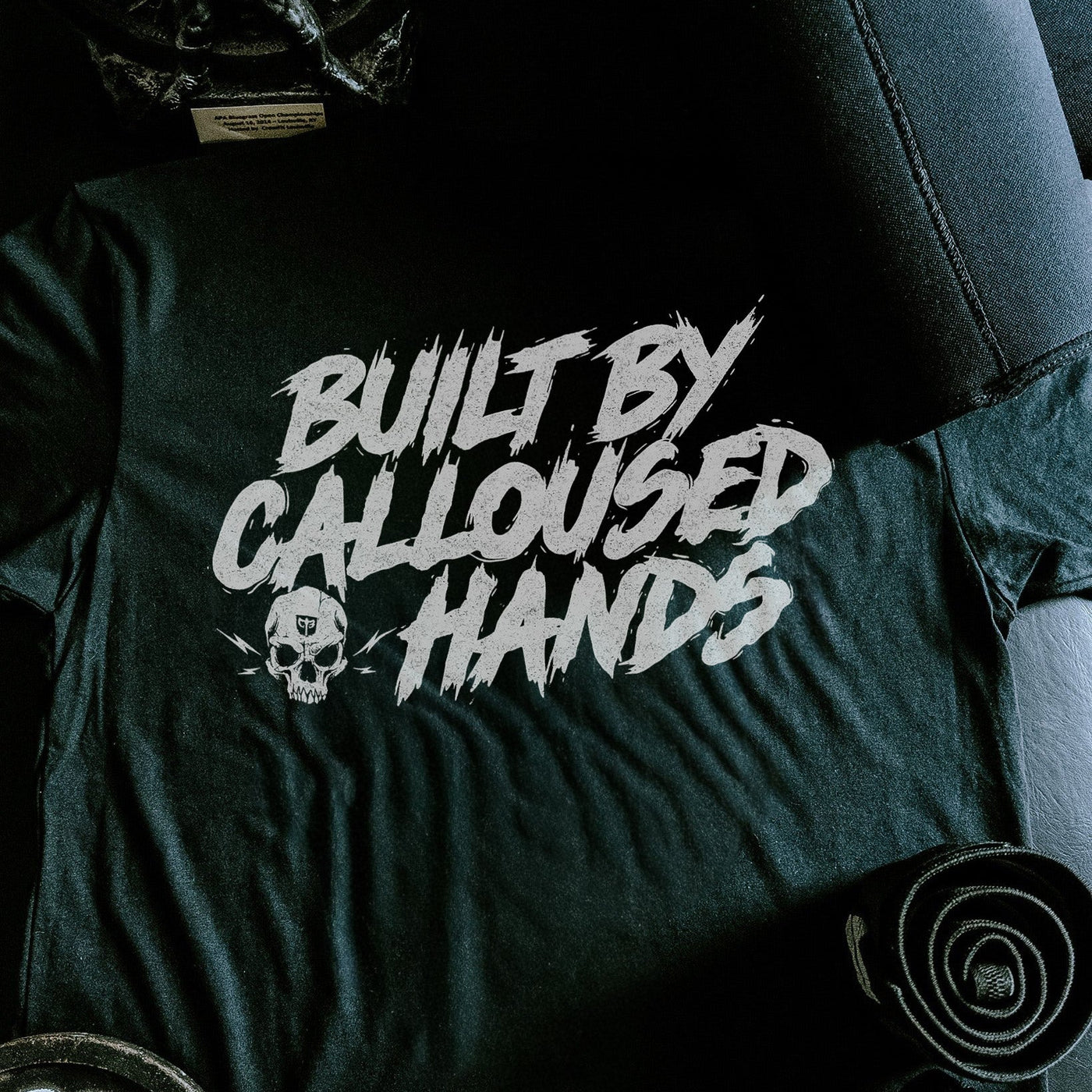 Built by Calloused Hands - Black Tee - Conquering Barbell