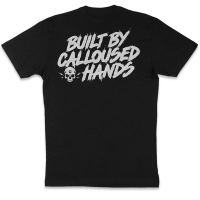 Built by Calloused Hands - Black Tee - Conquering Barbell