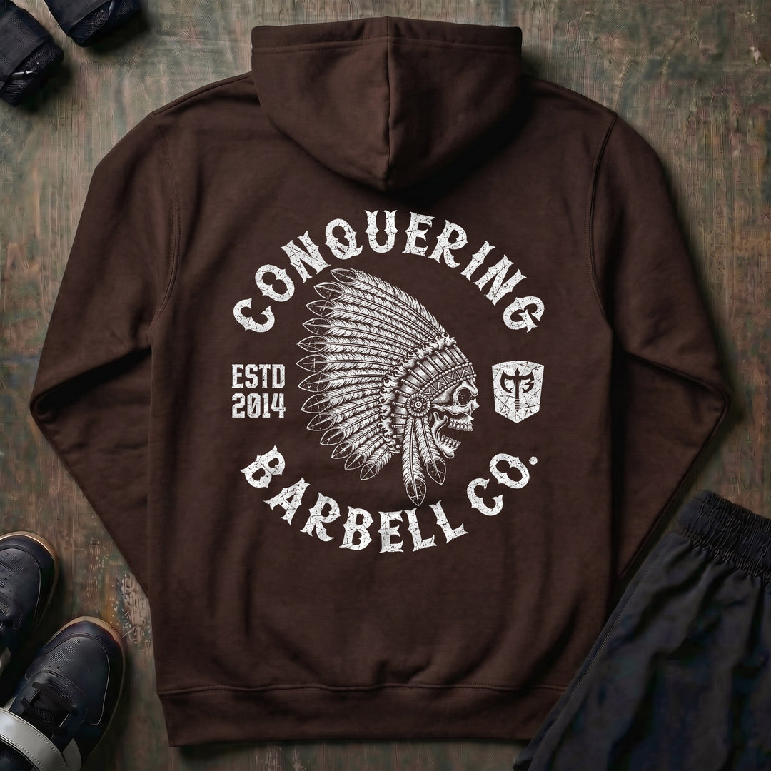CB Chief pullover hoodie in Brown, back print