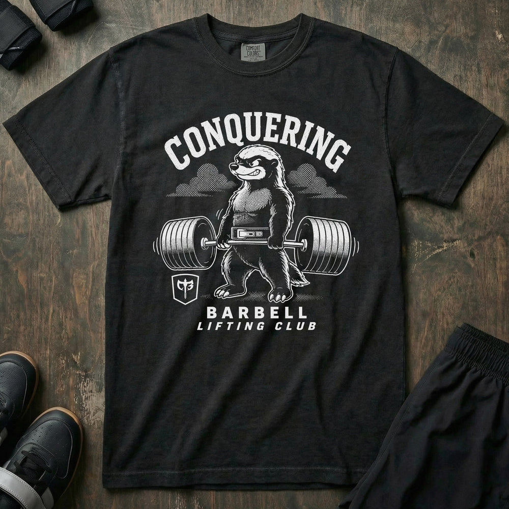 CB Lifting Club Honey Badger relaxed fit tee in Black