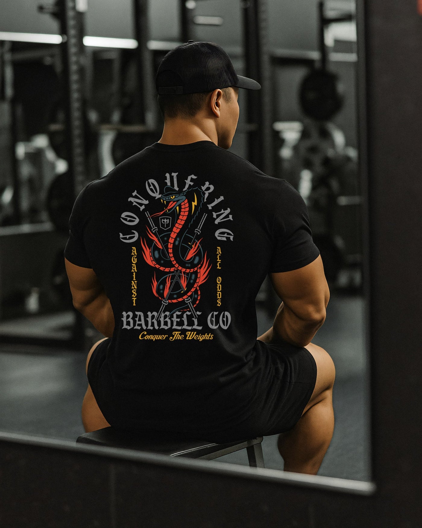 Cobra - Against All Odds - Black Tee - Conquering Barbell