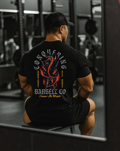 Cobra - Against All Odds - Black Tee - Conquering Barbell