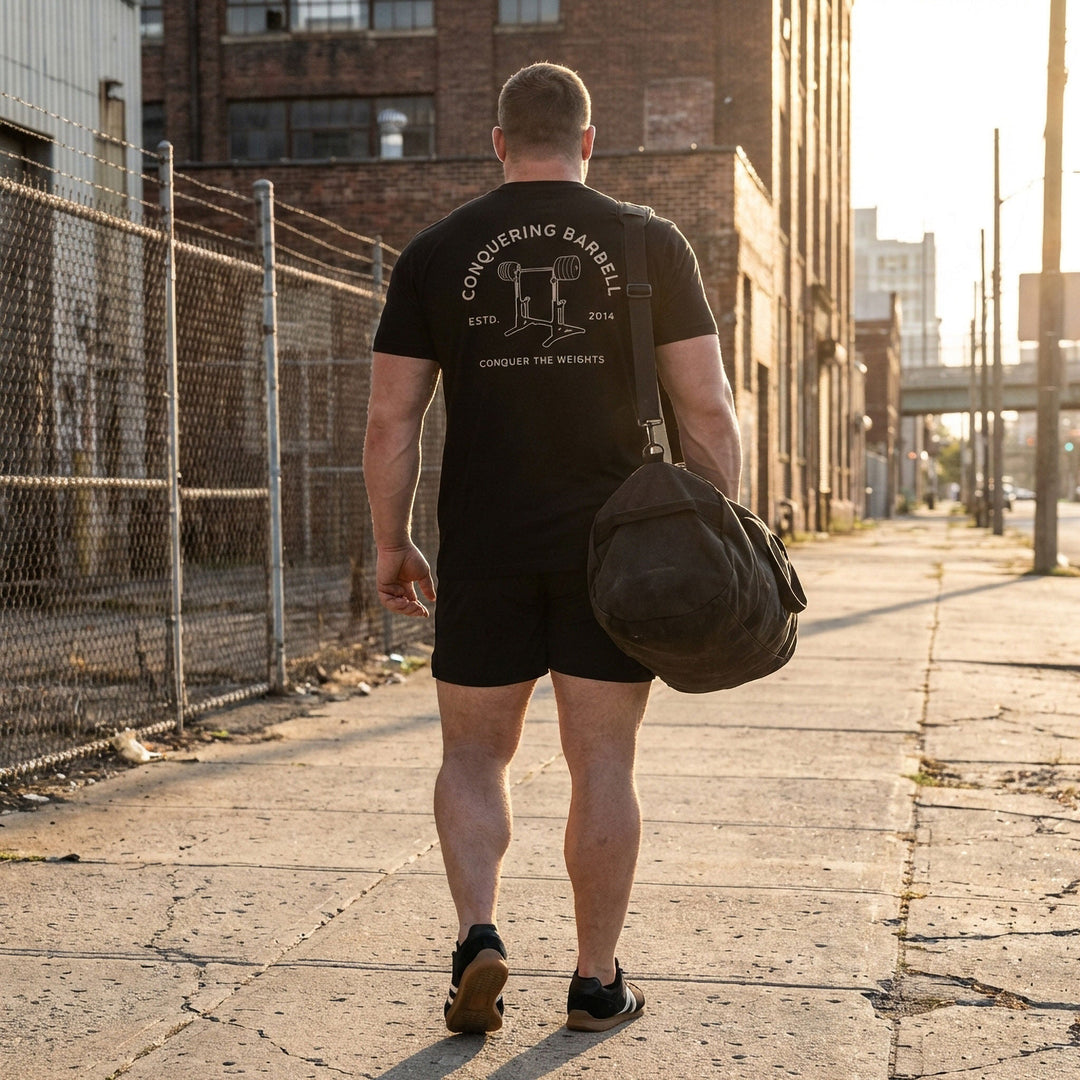 Combo Rack tee in Black: a loaded combo rack illustration