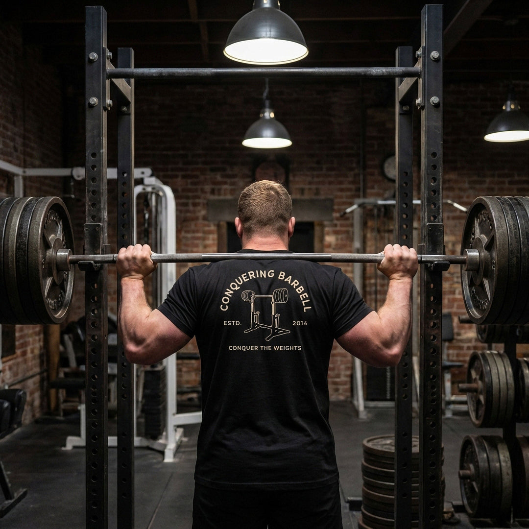 Combo Rack tee in Black: a loaded combo rack illustration