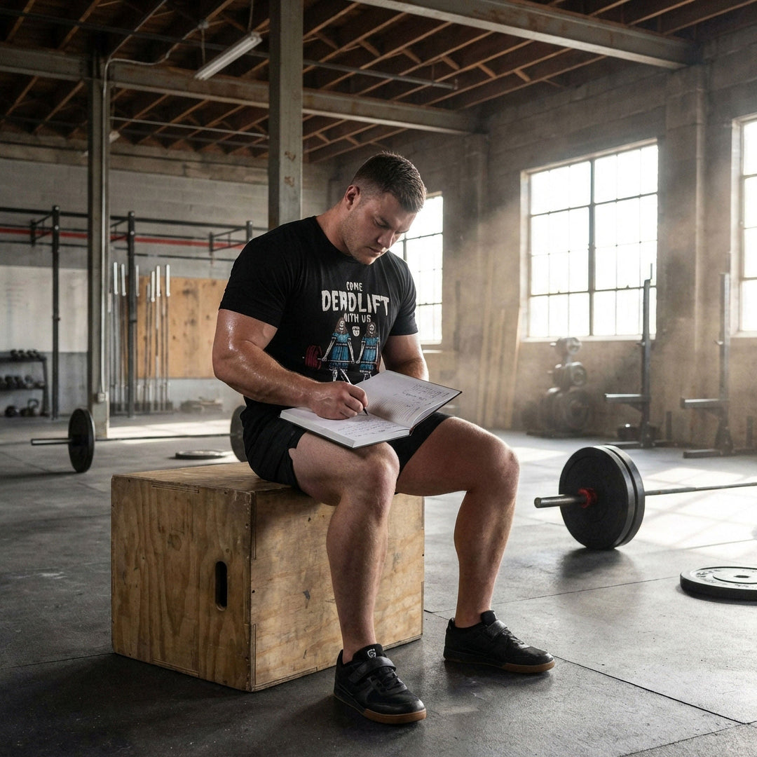 Come Deadlift With Us - on Black tee - Conquering Barbell
