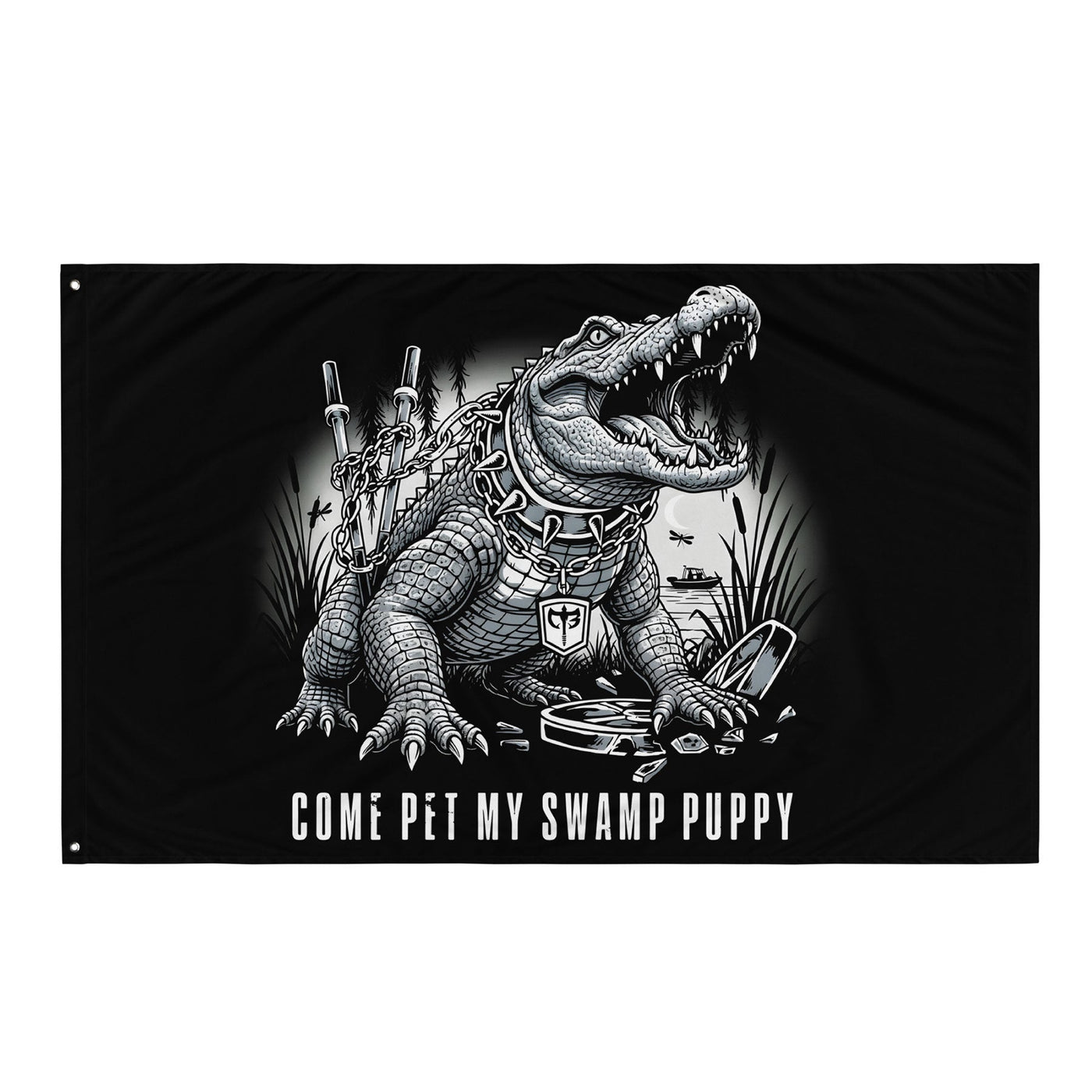 Come Pet My Swamp Puppy - 3' x 5' Polyester Flag - Conquering Barbell
