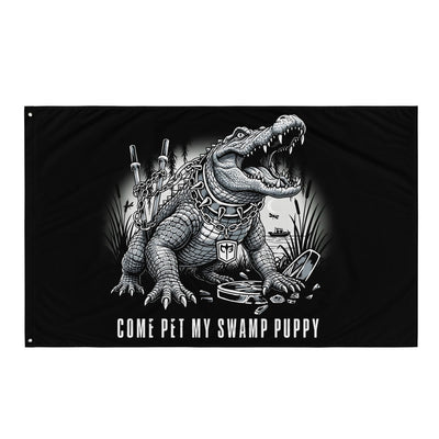 Come Pet My Swamp Puppy - 3' x 5' Polyester Flag - Conquering Barbell