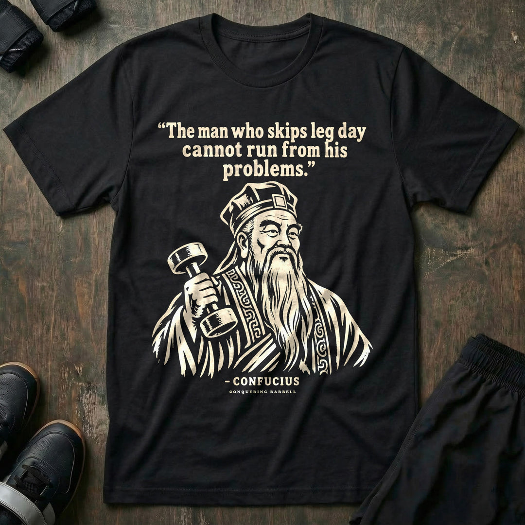 Confucius Leg Day - Tee - Black