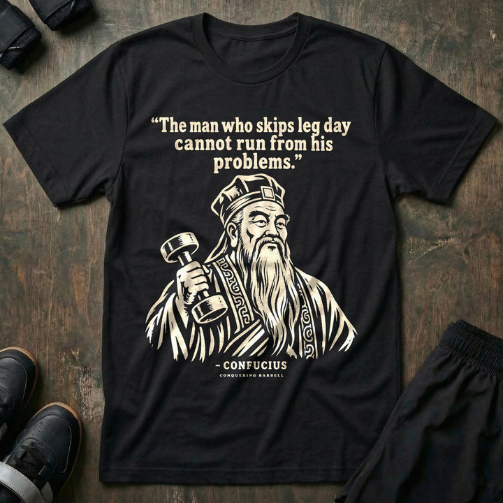 Confucius Leg Day - Tee - Black