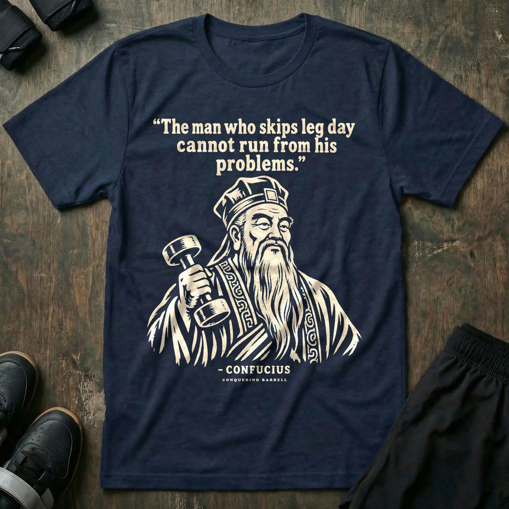 Confucius Leg Day - Tee - Navy