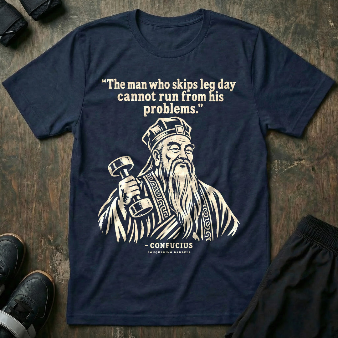 Confucius Leg Day - Tee - Navy