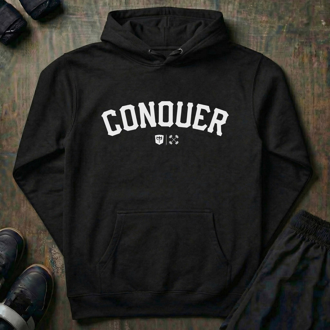 Conquer - Arch - Pullover Hoodie - Conquering Barbell