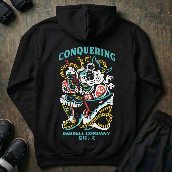 Conquer Bushido pullover hoodie in Black