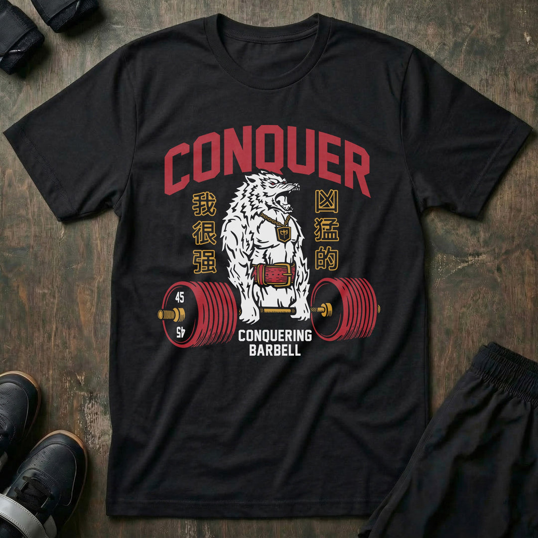 Conquer - Deadlifting Wolf V2 Tee - Conquering Barbell