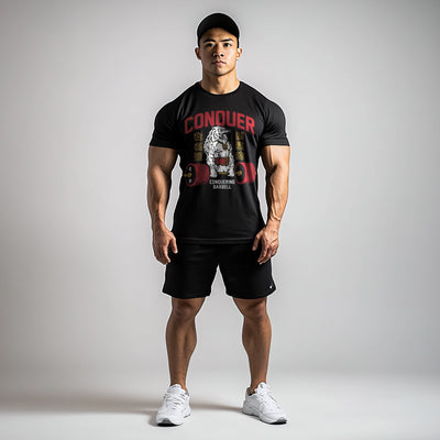 Conquer - Deadlifting Wolf V2 Tee - Conquering Barbell