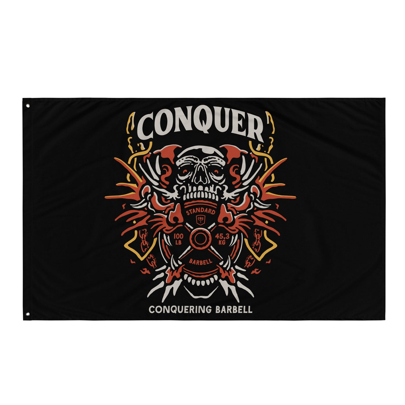 Conquer Dragon - 3' x 5' Polyester Flag - Conquering Barbell