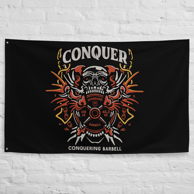 Conquer Dragon - 3' x 5' Polyester Flag - Conquering Barbell