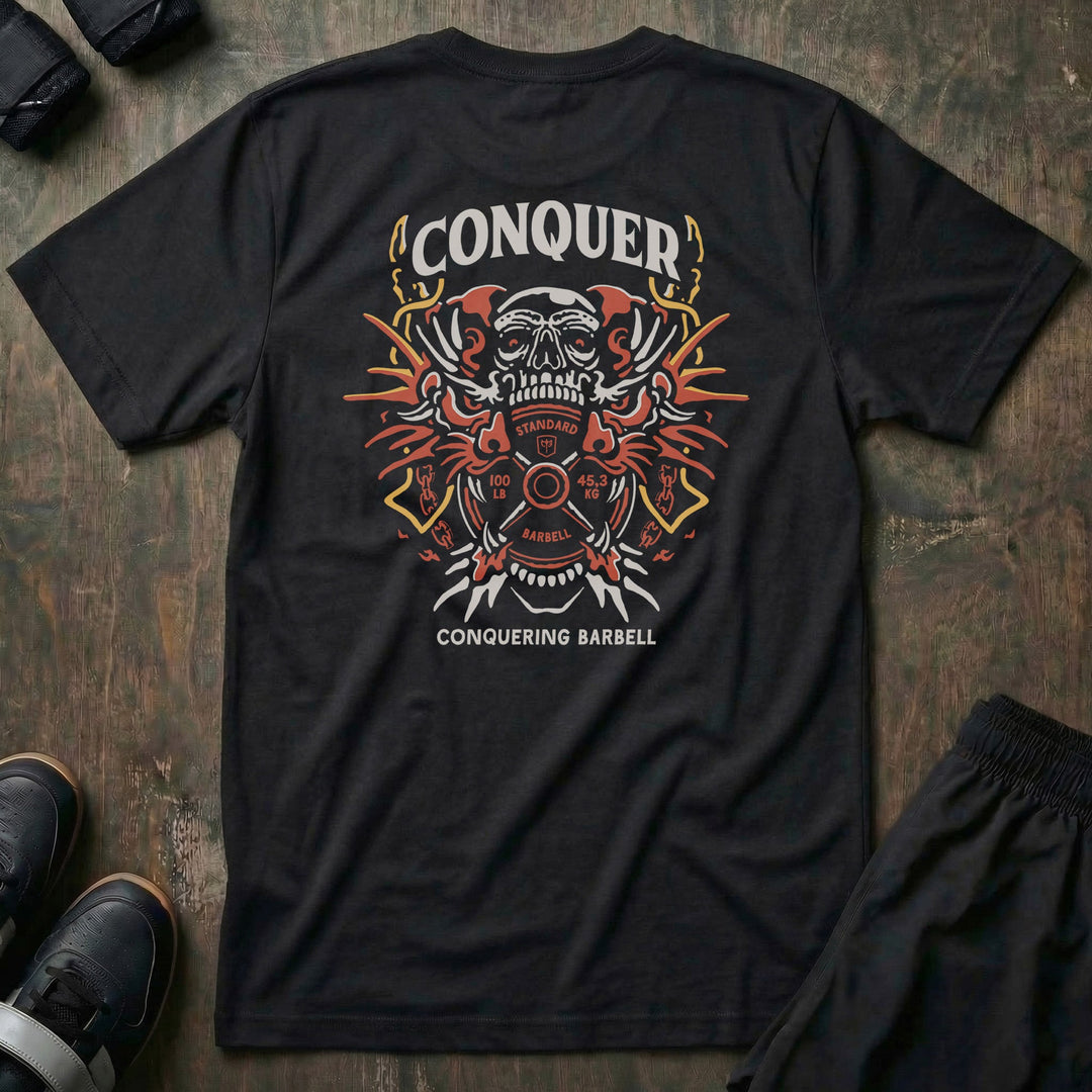 Conquer Dragon - Black Tee - Conquering Barbell