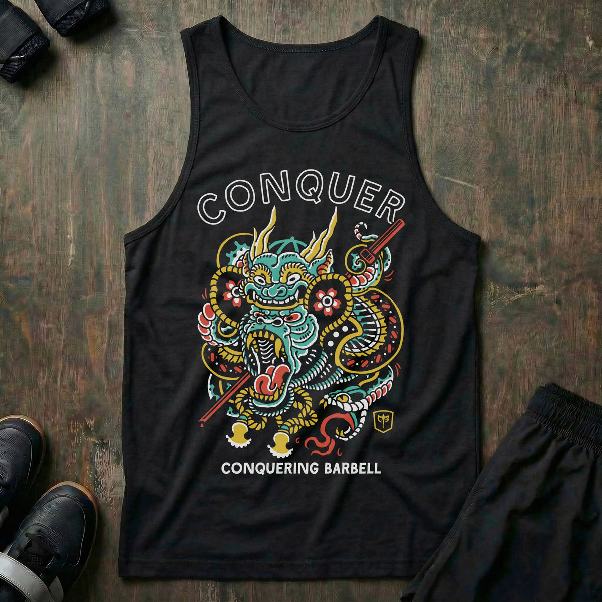 Conquer Gorilla tank top in Black