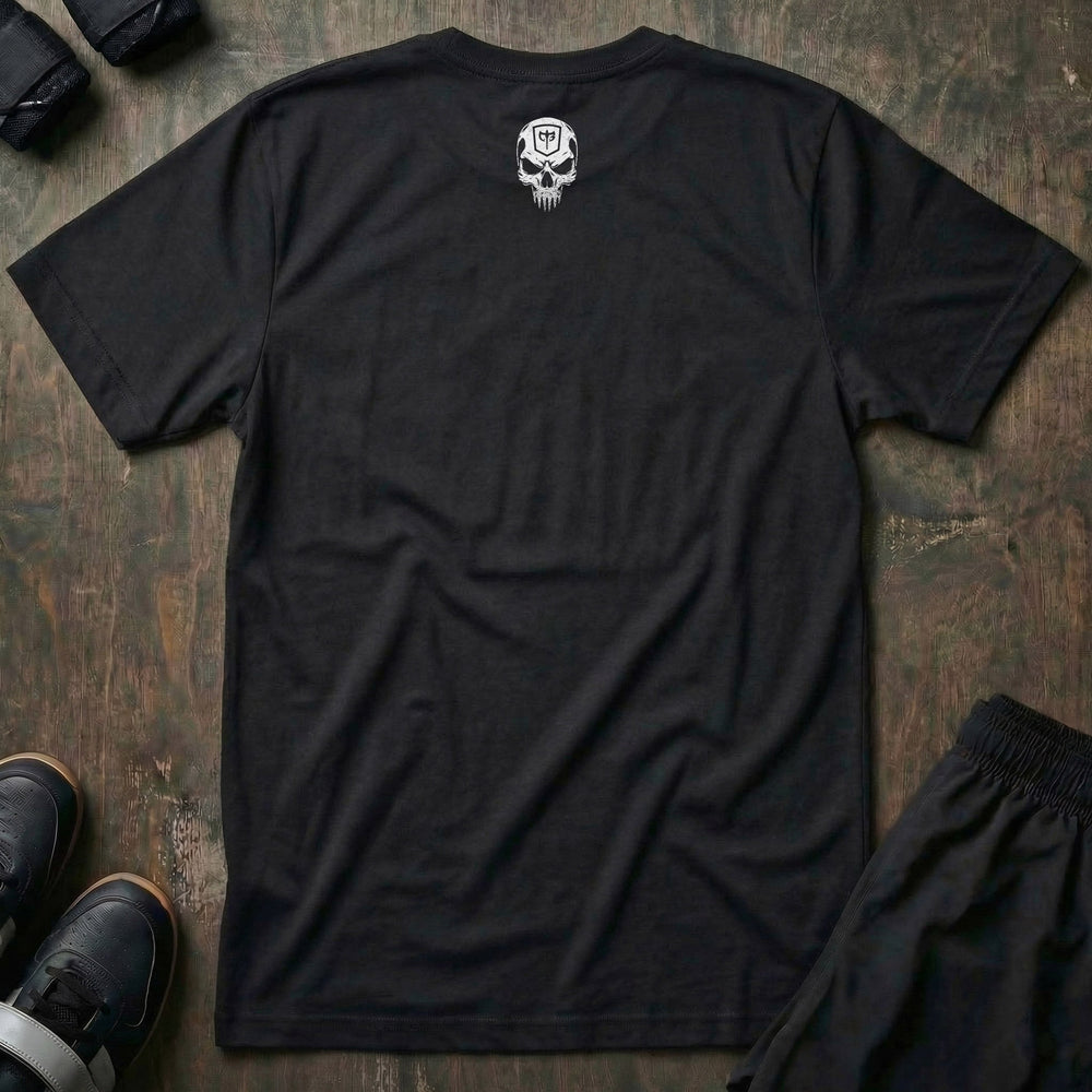 Conquer Grunge tee in Black: CONQUER in bold