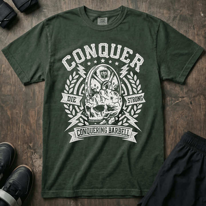 Conquer - Last Rep - Relaxed Fit Tee - Conquering Barbell