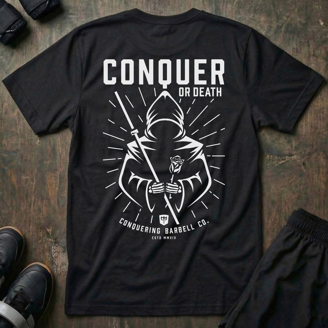 Conquer or Death - Tee - Conquering Barbell