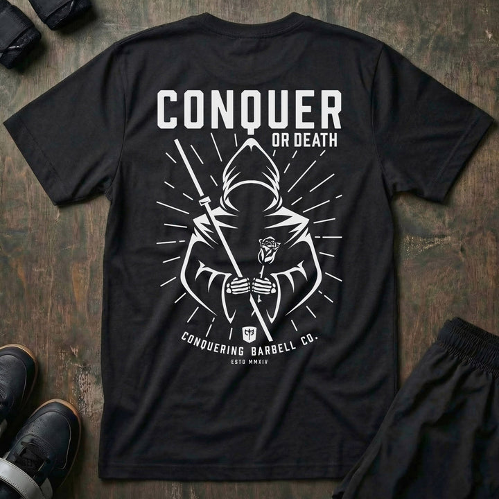 Conquer or Death - Tee - Conquering Barbell