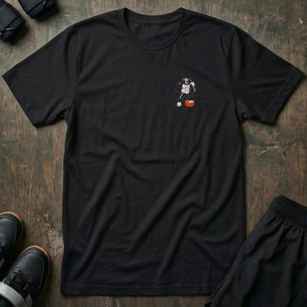 Conquer - Raging Gorilla - Black Tee - Conquering Barbell