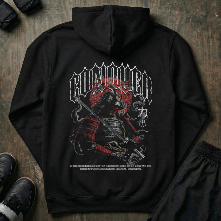 Conquer Ronin pullover hoodie in Black