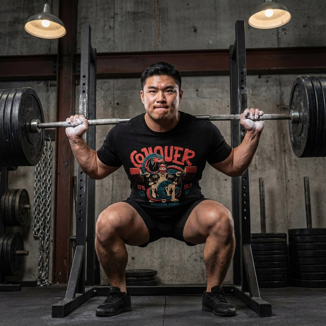 Conquer - Samurai - Black Tee - Conquering Barbell