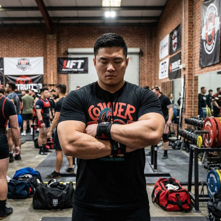 Conquer - Samurai - Black Tee - Conquering Barbell