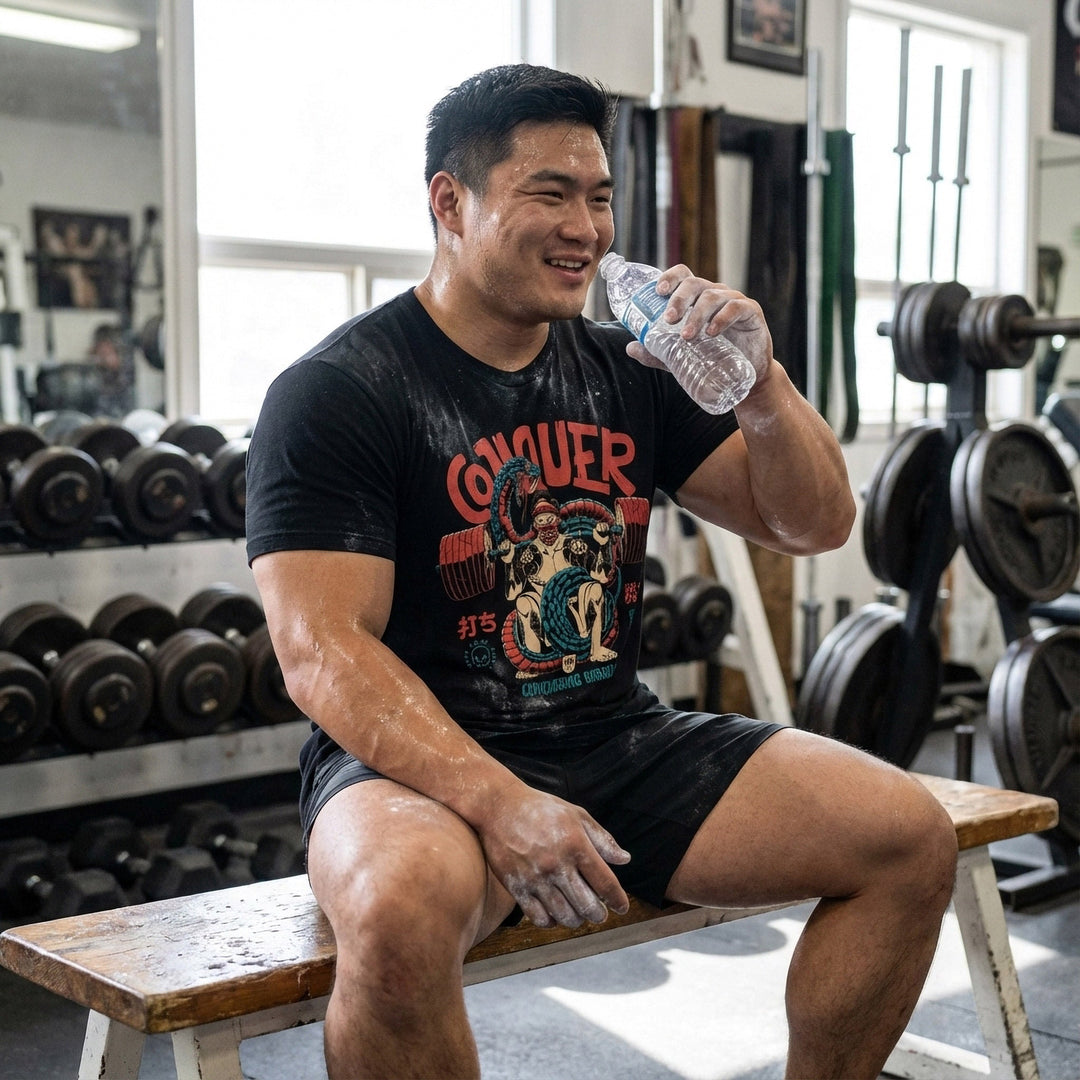 Conquer - Samurai - Black Tee - Conquering Barbell