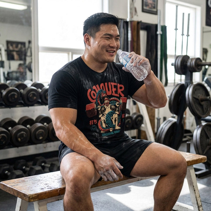 Conquer - Samurai - Black Tee - Conquering Barbell