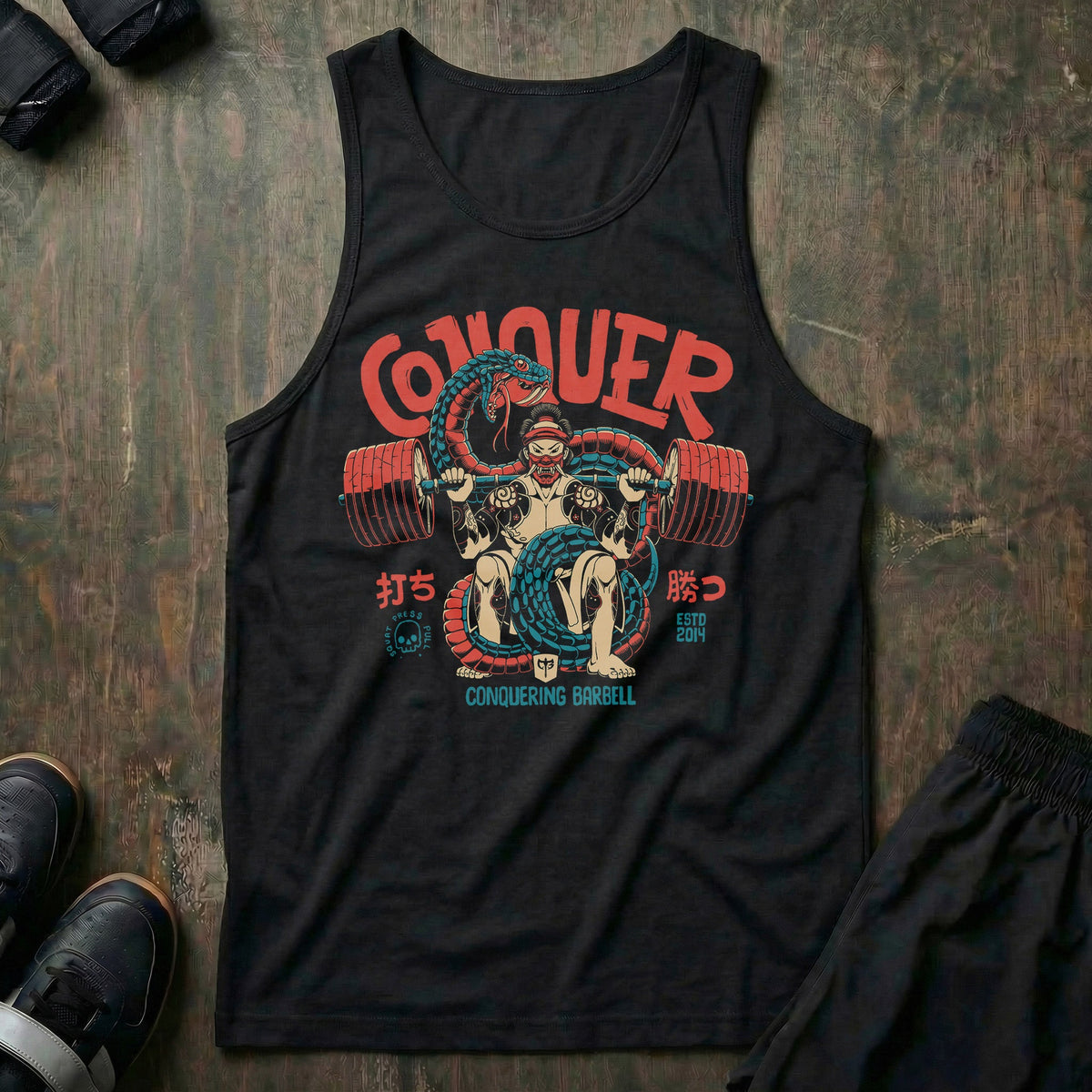 Conquer Samurai tank top in Black