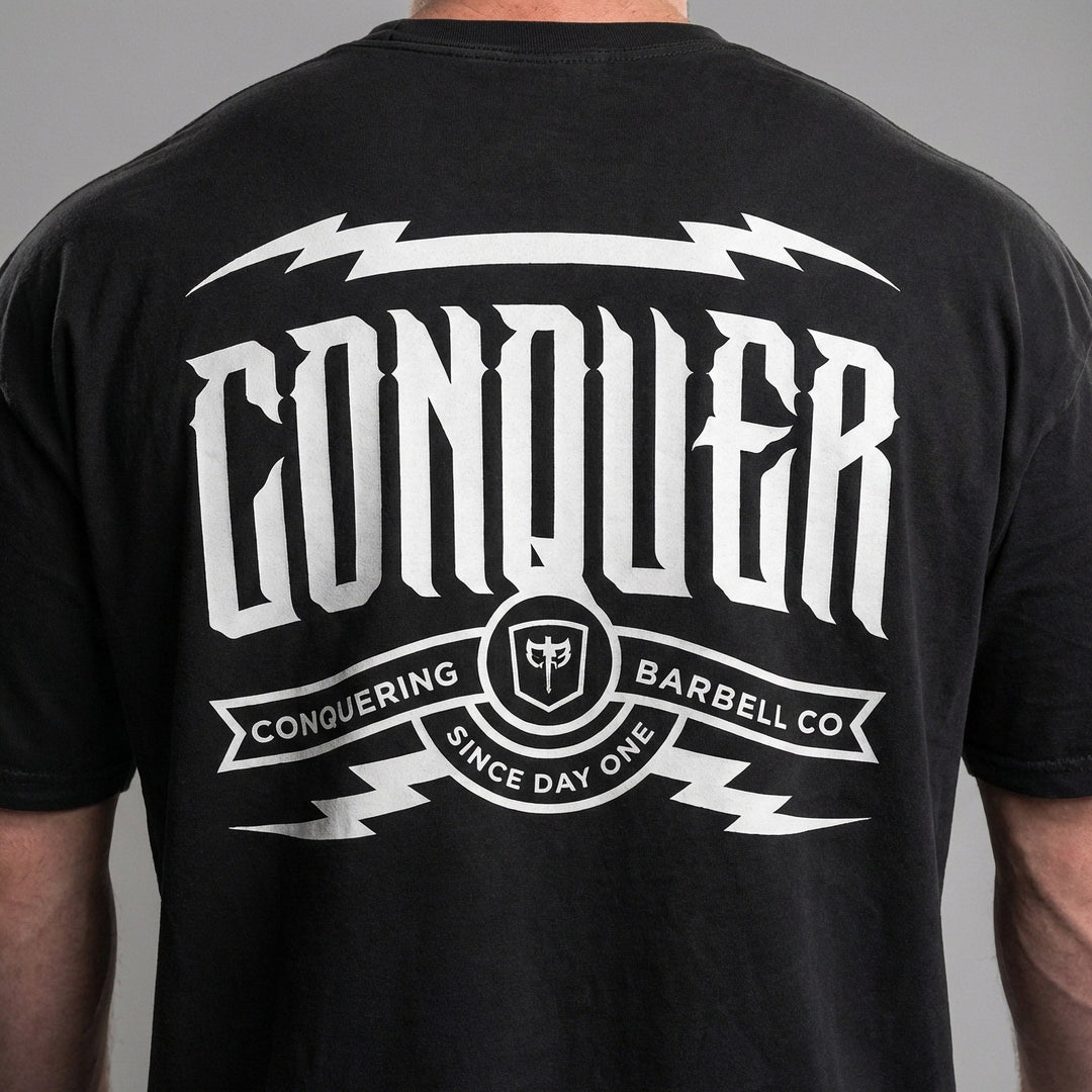 Conquer - Since Day One - Relaxed Fit tee - Conquering Barbell