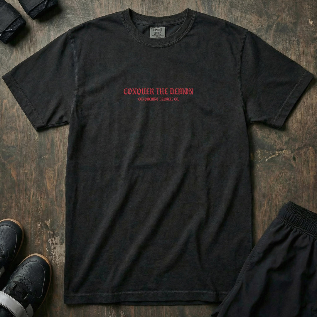 Conquer the Demon - Relaxed Fit tee - Conquering Barbell