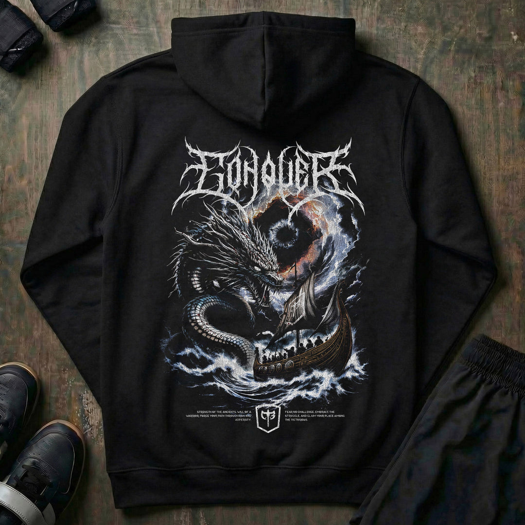 Conquer the Storm pullover hoodie in Black