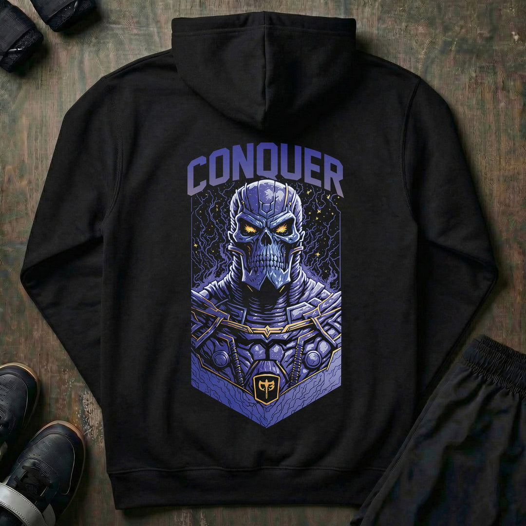 Conquer the Universe pullover hoodie in Black