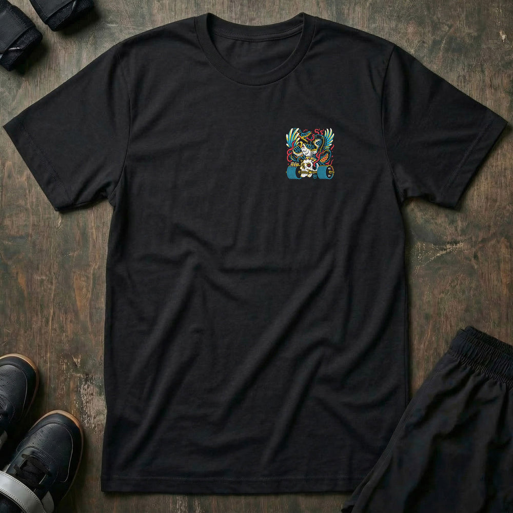 Conquer The Weights - Air Raid - Black Tee - Conquering Barbell