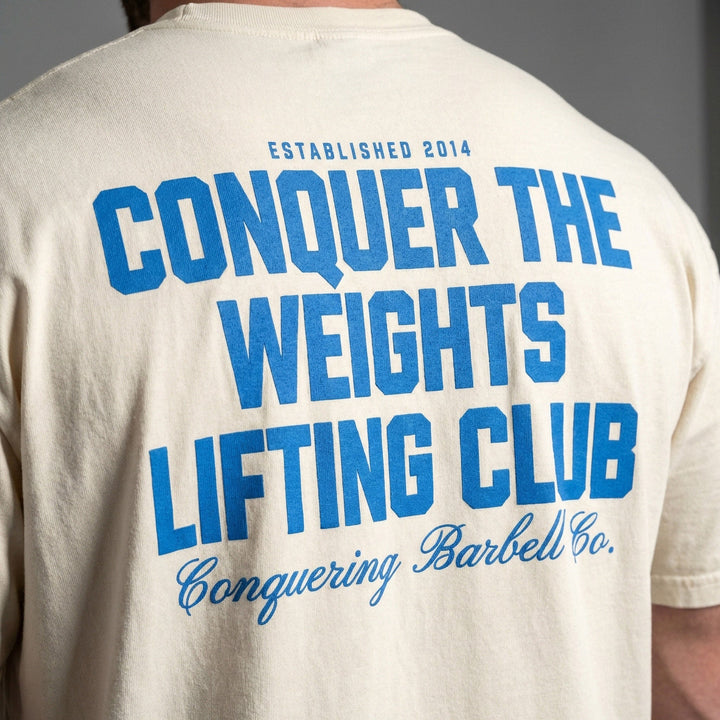 Conquer the Weights Lifting Club - Relaxed Fit tee - Conquering Barbell