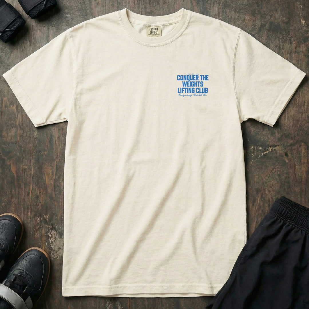 Conquer the Weights Lifting Club - Relaxed Fit tee - Conquering Barbell