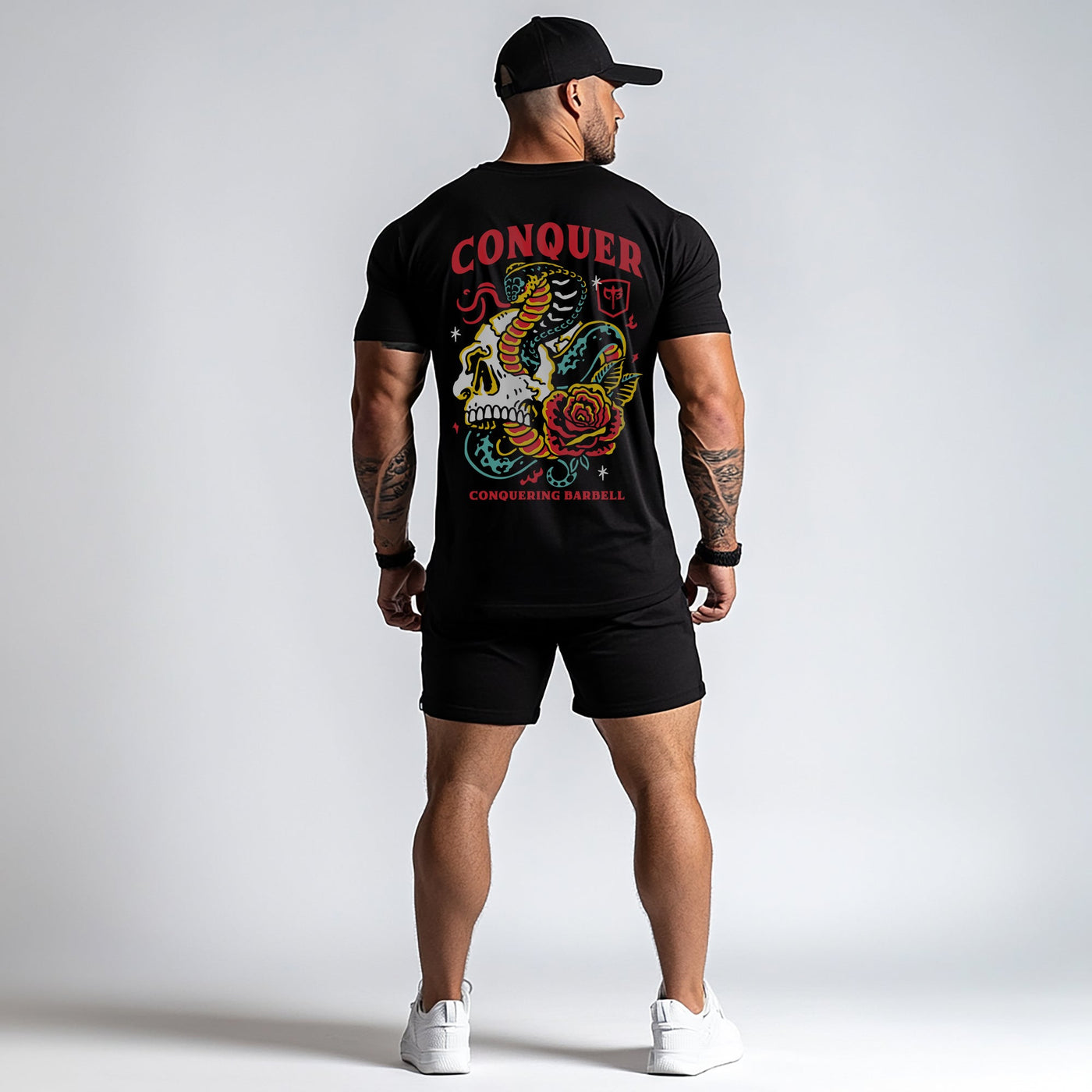 Conquer Till Death - Black Tee - Conquering Barbell