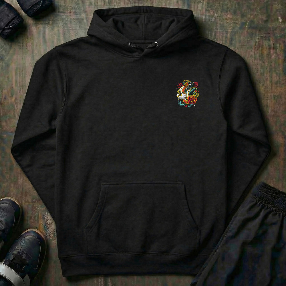 Conquer Till Death pullover hoodie in Black, front