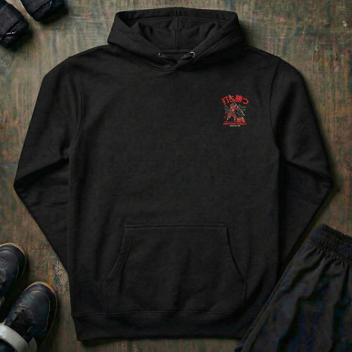 Conquer - Way of the Samurai pullover hoodie in Black, front
