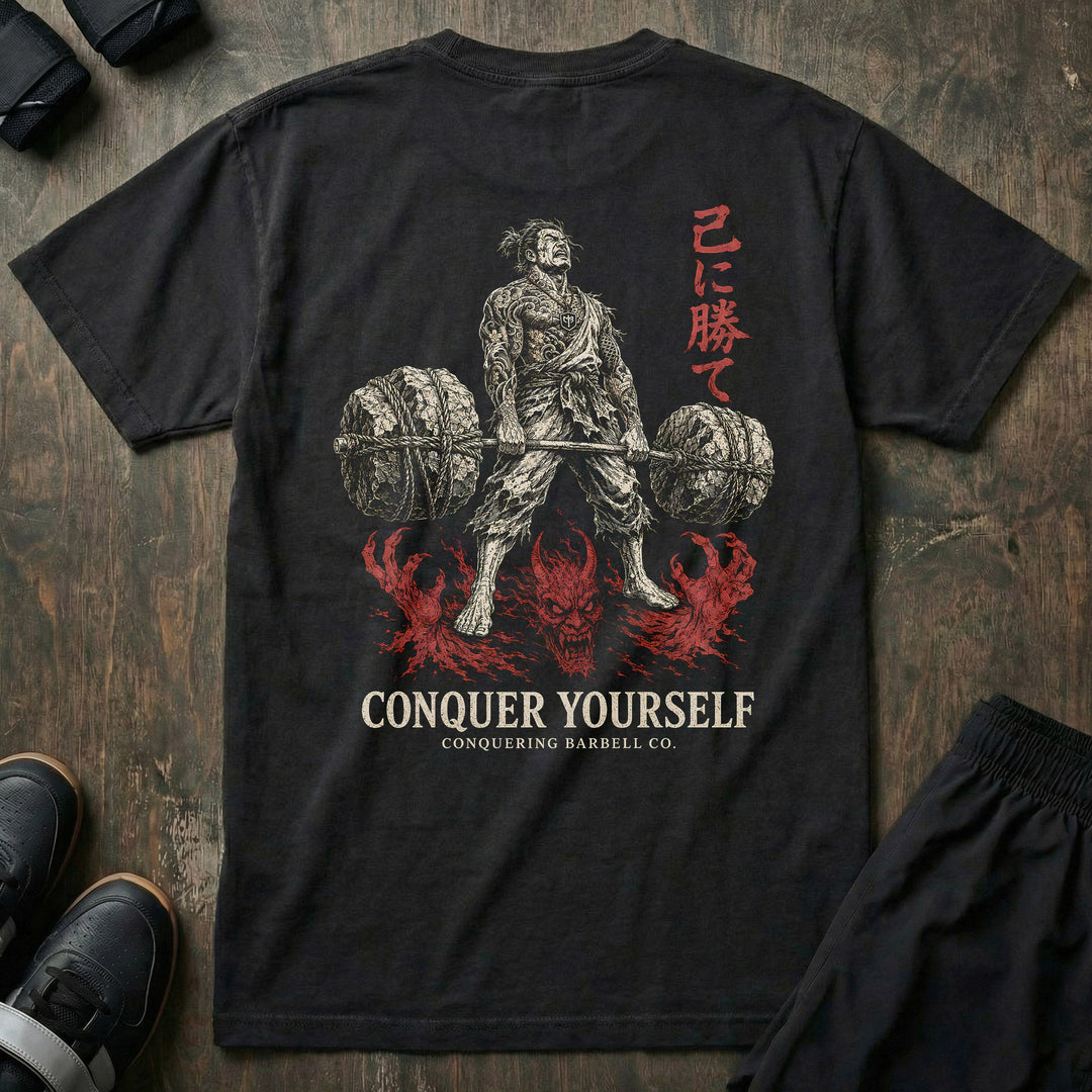 Conquer Yourself relaxed fit tee in Black