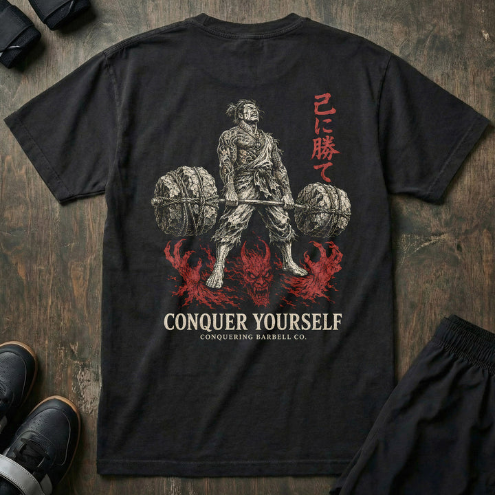 Conquer Yourself relaxed fit tee in Black