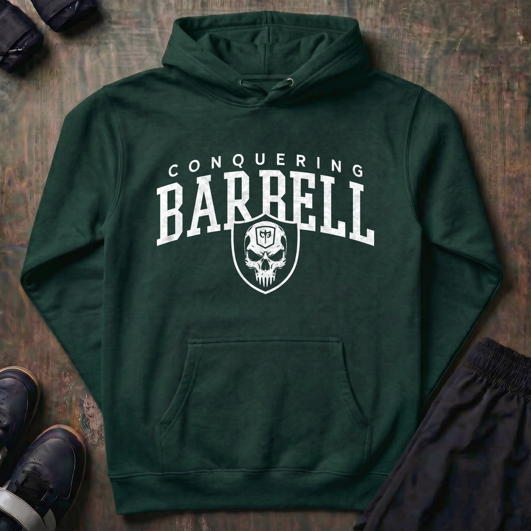 Conquering Barbell Athletics pullover hoodie in Alpine Green
