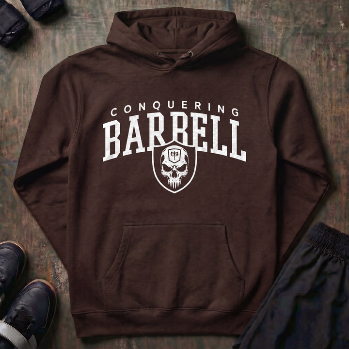 Conquering Barbell Athletics pullover hoodie in Brown